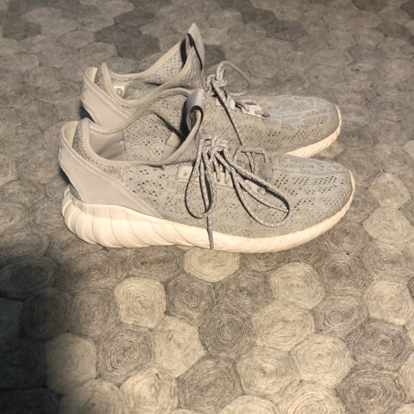 Adidas tubular sneakers grey knit size 10 used condition. - Picture 3 of 10